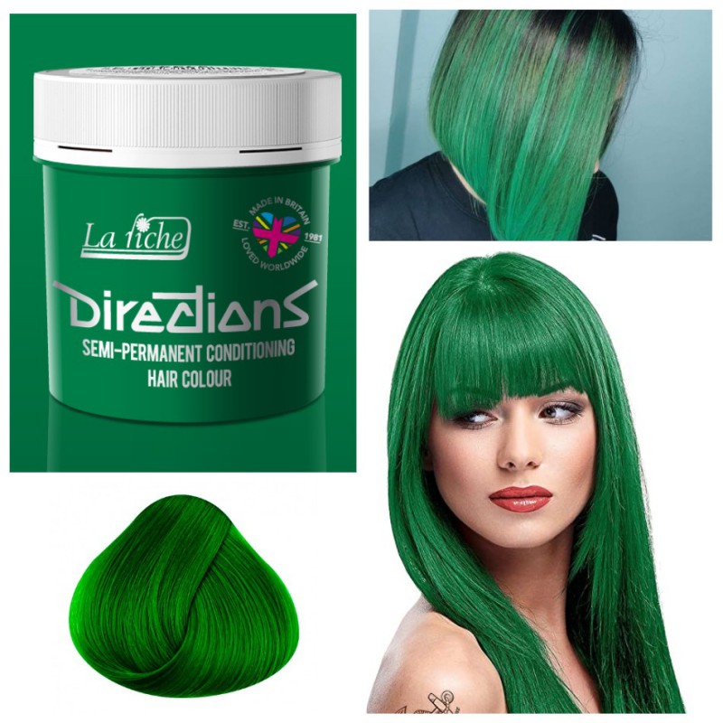 Ярко зеленая краска для волос Apple Green - Directions
